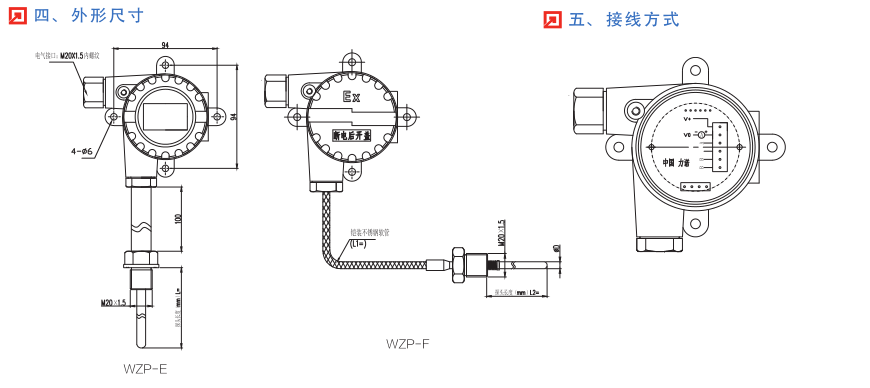 WZP-E防爆温度变送器(图2) WZP-E防爆温度变送器(图2)
